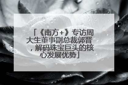 《南方+》专访周大生董事副总裁郭晋，解码珠宝巨头的核心发展优势