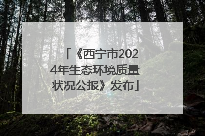 《西宁市2024年生态环境质量状况公报》发布