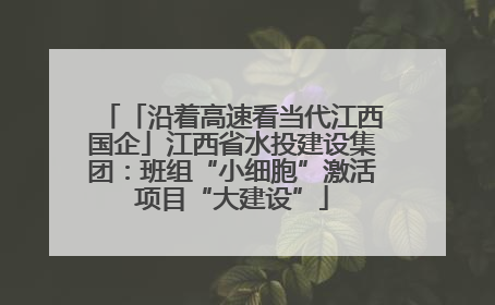 「沿着高速看当代江西国企」江西省水投建设集团：班组“小细胞”激活项目“大建设”