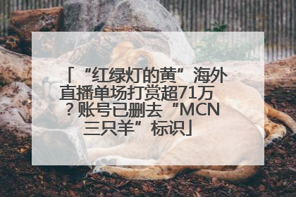 “红绿灯的黄”海外直播单场打赏超71万？账号已删去“MCN三只羊”标识