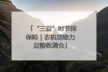 “三夏”时节探保障｜农机贷助力夏粮收满仓