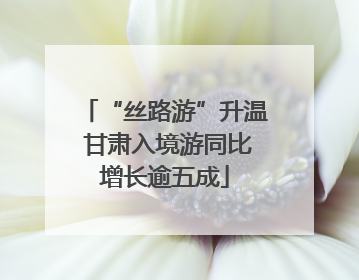 “丝路游”升温 甘肃入境游同比增长逾五成