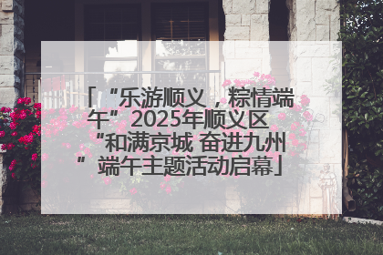 “乐游顺义，粽情端午”2025年顺义区“和满京城 奋进九州”端午主题活动启幕