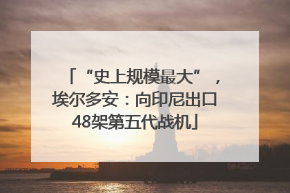 “史上规模最大”，埃尔多安：向印尼出口48架第五代战机