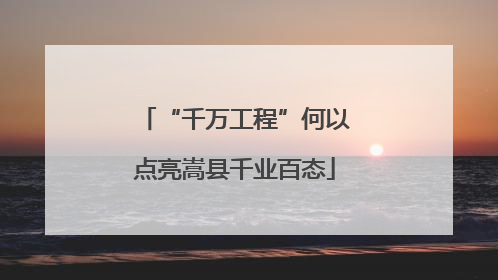 “千万工程”何以点亮嵩县千业百态