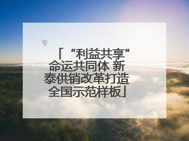 “利益共享”命运共同体 新泰供销改革打造全国示范样板