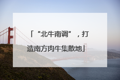 “北牛南调”，打造南方肉牛集散地