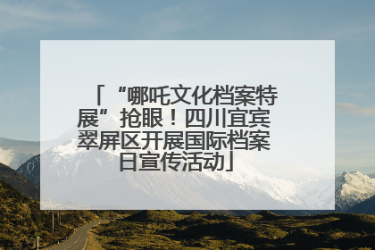 “哪吒文化档案特展”抢眼！四川宜宾翠屏区开展国际档案日宣传活动