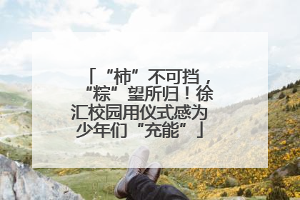 “柿”不可挡，“粽”望所归！徐汇校园用仪式感为少年们“充能”