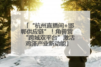 “杭州直播间+邯郸供应链”！角兽营“跨域双平台”激活鸡泽产业新动能