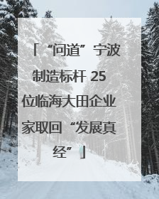 “问道”宁波制造标杆 25位临海大田企业家取回“发展真经”