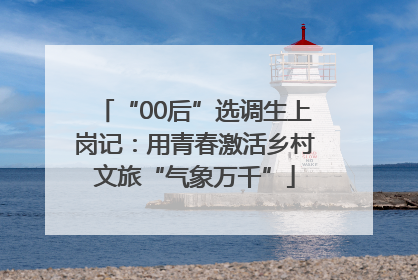 “00后”选调生上岗记：用青春激活乡村文旅“气象万千”