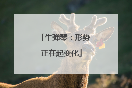 牛弹琴：形势正在起变化