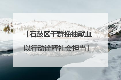 石鼓区干群挽袖献血 以行动诠释社会担当