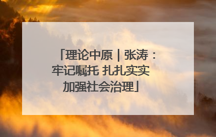 理论中原｜张涛：牢记嘱托 扎扎实实加强社会治理