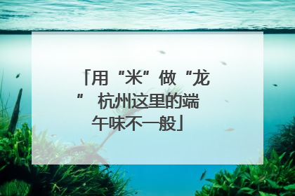 用“米”做“龙” 杭州这里的端午味不一般