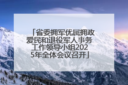 省委拥军优属拥政爱民和退役军人事务工作领导小组2025年全体会议召开