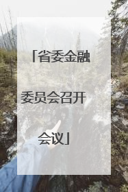 省委金融委员会召开会议