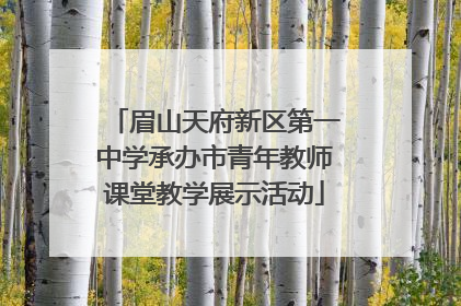 眉山天府新区第一中学承办市青年教师课堂教学展示活动