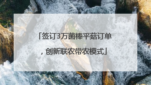 签订3万菌棒平菇订单，创新联农带农模式