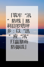 筑牢“汛”防线｜慈利县罗塔坪乡：以“迅”应“汛” 打赢暴雨防御战