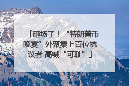 砸场子！“特朗普币晚宴”外聚集上百位抗议者 高喊“可耻”
