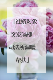 社矫对象突发脑梗 司法所温暖帮扶