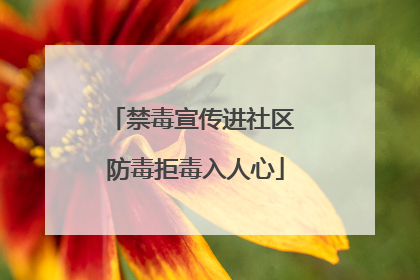 禁毒宣传进社区 防毒拒毒入人心