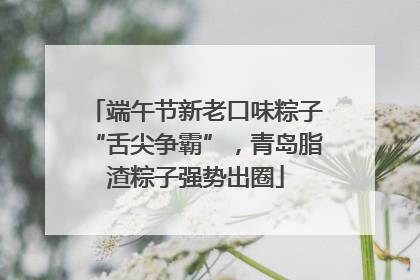 端午节新老口味粽子“舌尖争霸”，青岛脂渣粽子强势出圈