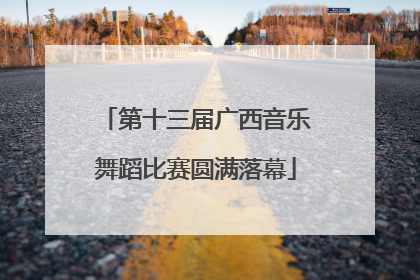 第十三届广西音乐舞蹈比赛圆满落幕