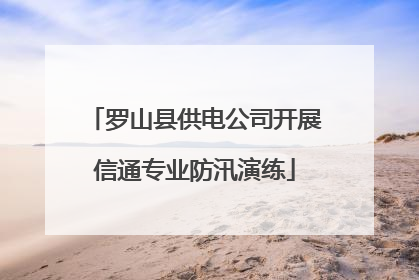 罗山县供电公司开展信通专业防汛演练