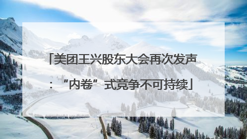 美团王兴股东大会再次发声：“内卷”式竞争不可持续