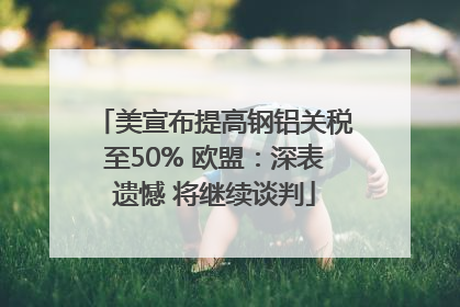 美宣布提高钢铝关税至50% 欧盟：深表遗憾 将继续谈判