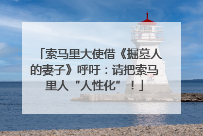 索马里大使借《掘墓人的妻子》呼吁：请把索马里人“人性化”！
