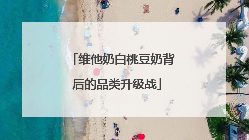 维他奶白桃豆奶背后的品类升级战