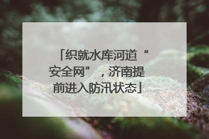 织就水库河道“安全网”，济南提前进入防汛状态