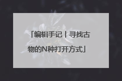 编辑手记丨寻找古物的N种打开方式
