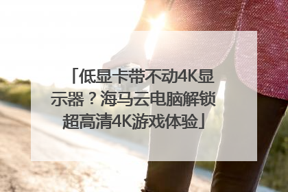 低显卡带不动4K显示器？海马云电脑解锁超高清4K游戏体验