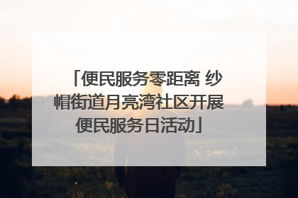 便民服务零距离 纱帽街道月亮湾社区开展便民服务日活动