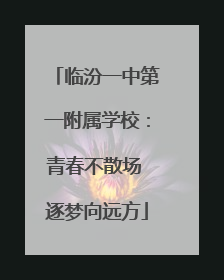临汾一中第一附属学校：青春不散场 逐梦向远方
