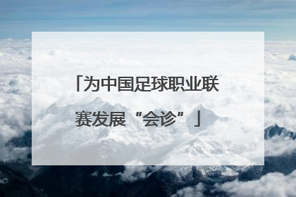 为中国足球职业联赛发展“会诊”