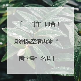 一“拍”即合！郑州航空港再添“国字号”名片