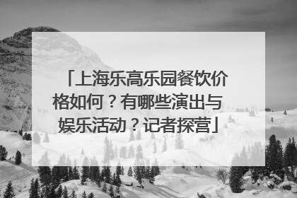 上海乐高乐园餐饮价格如何？有哪些演出与娱乐活动？记者探营