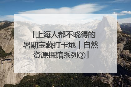 上海人都不晓得的 暑期宝藏打卡地｜自然资源探馆系列②