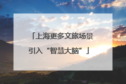 上海更多文旅场景引入“智慧大脑”