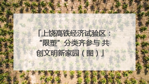上饶高铁经济试验区：“限塑”分类齐参与 共创文明新家园（图）