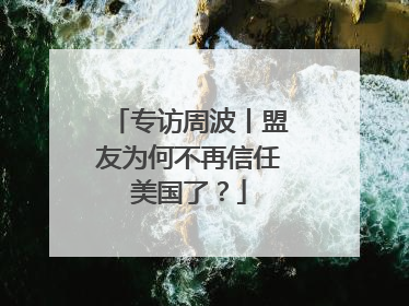 专访周波丨盟友为何不再信任美国了？
