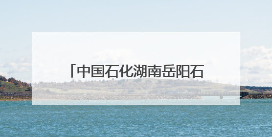 中国石化湖南岳阳石油分公司举行水上安全环保综合应急演练