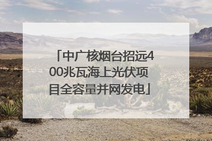 中广核烟台招远400兆瓦海上光伏项目全容量并网发电