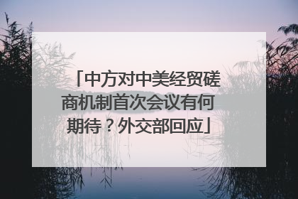 中方对中美经贸磋商机制首次会议有何期待？外交部回应